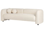 Living Room Set 5 Seater LEIREN Velvet Off-White