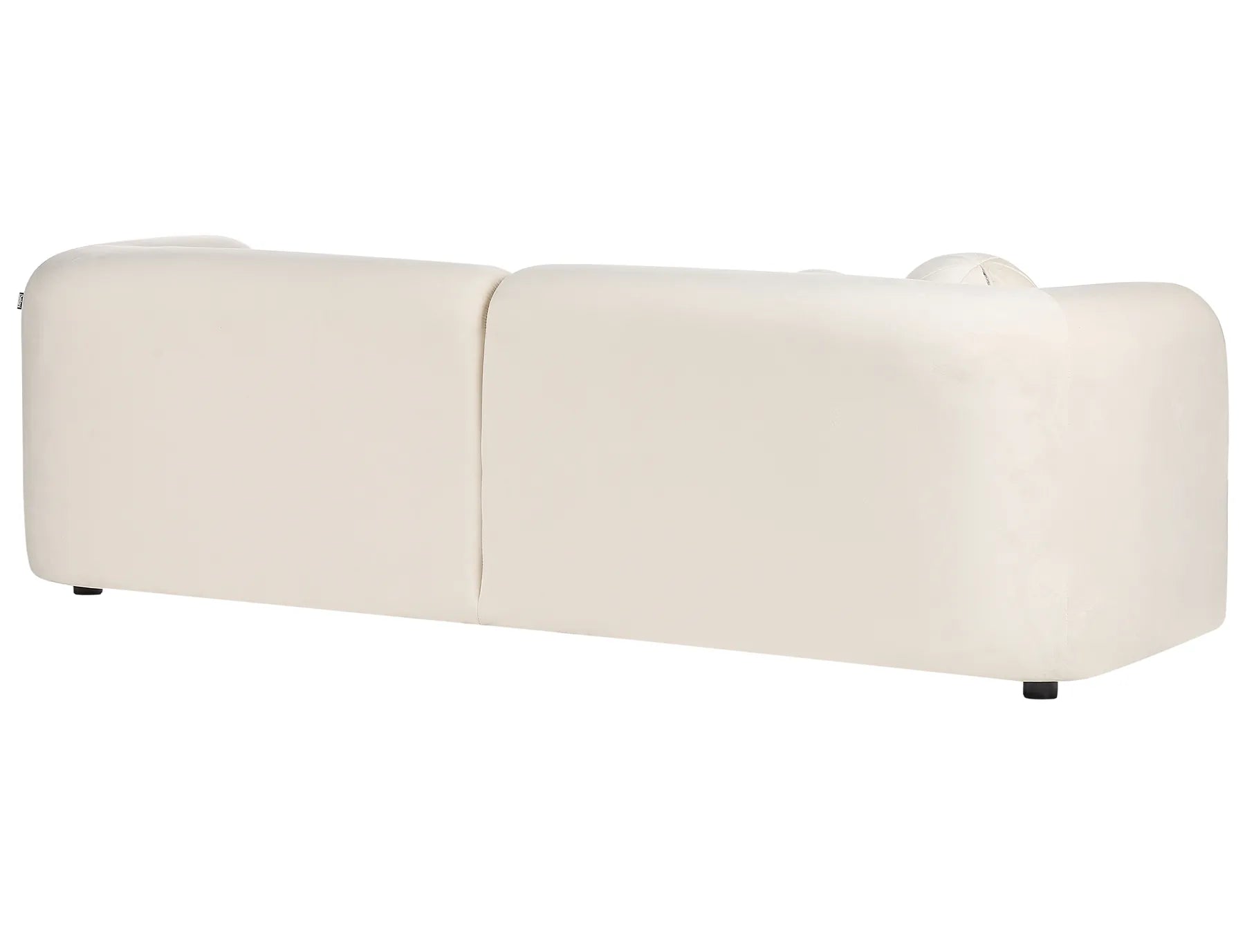 Living Room Set 5 Seater LEIREN Velvet Off-White