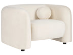 Living Room Set 5 Seater LEIREN Velvet Off-White