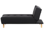 Chaise Longue ALSTEN Fabric Black