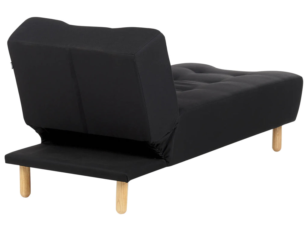 Chaise Longue ALSTEN Fabric Black
