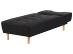 Chaise Longue ALSTEN Fabric Black