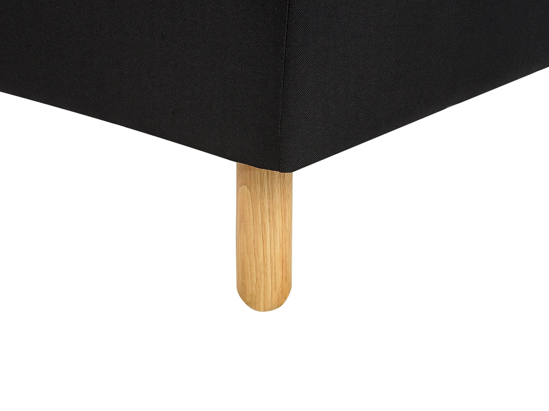 Chaise Longue ALSTEN Fabric Black