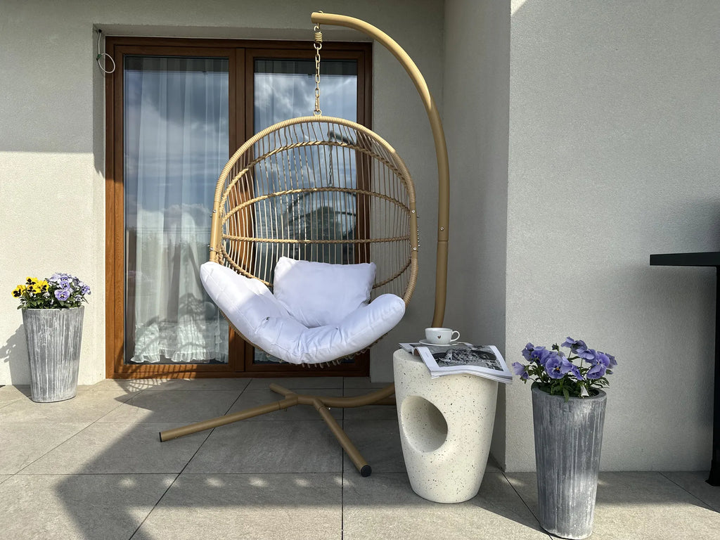 Side Table EDOLO White Terrazzo