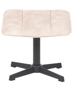 Swivel Armchair LIA with Footstool Velvet Beige