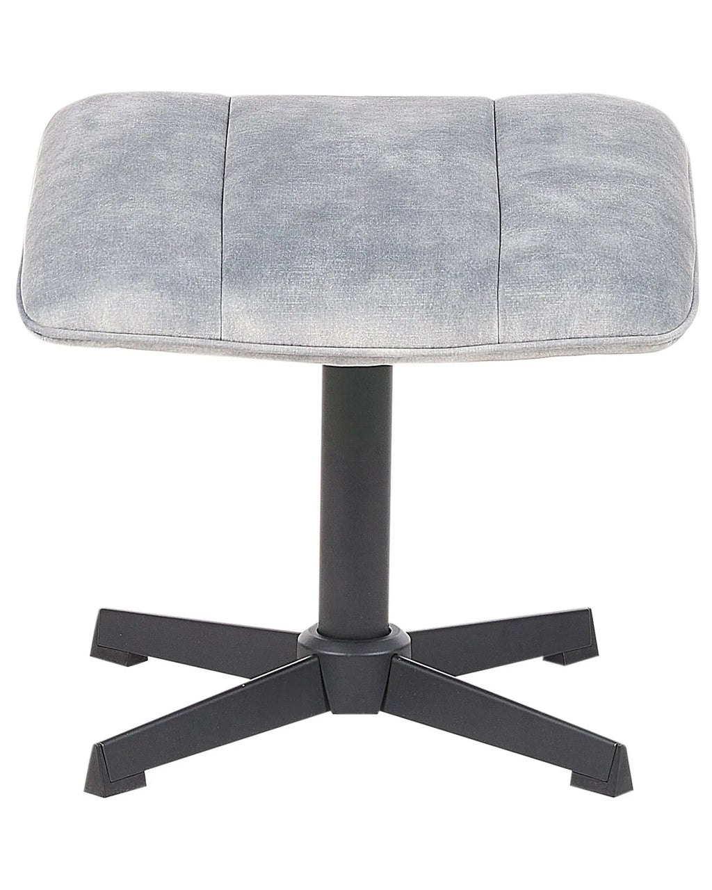 Swivel Armchair LIA with Footstool Velvet Light Grey
