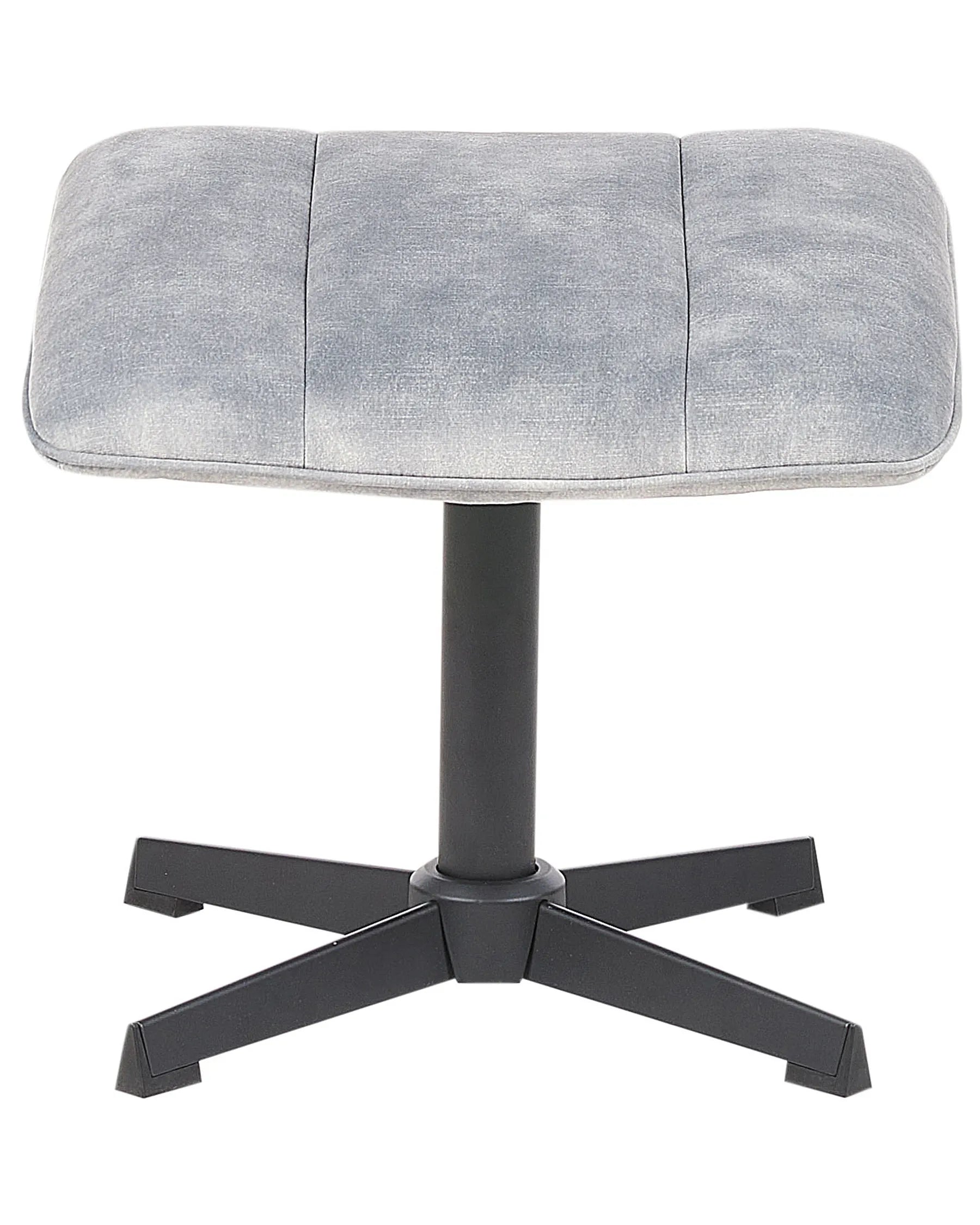 Swivel Armchair LIA with Footstool Velvet Light Grey