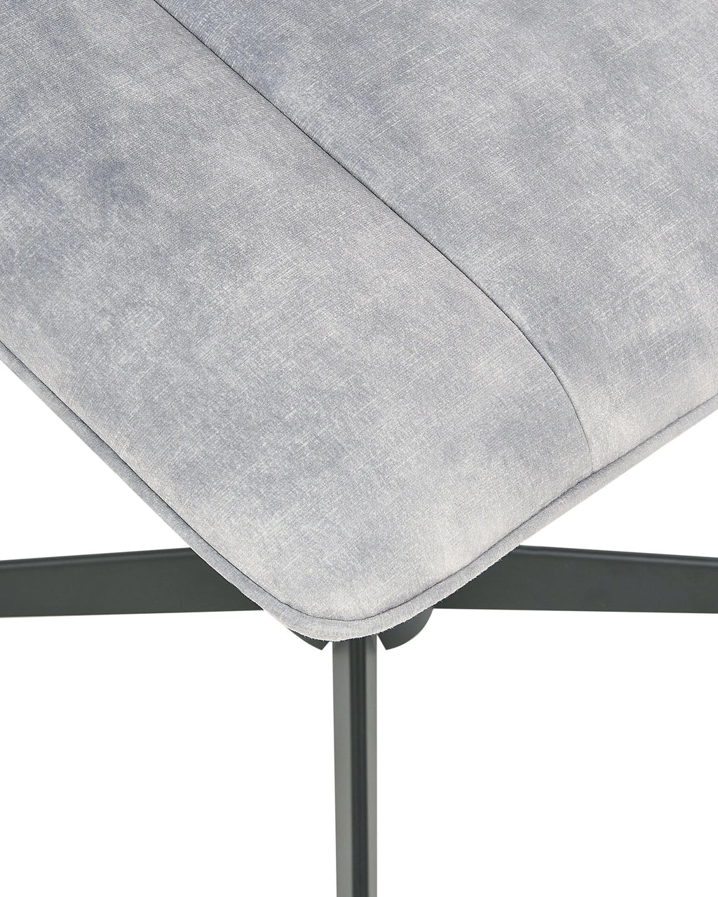 Swivel Armchair LIA with Footstool Velvet Light Grey