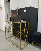 Console Table ORLAND Glass Gold