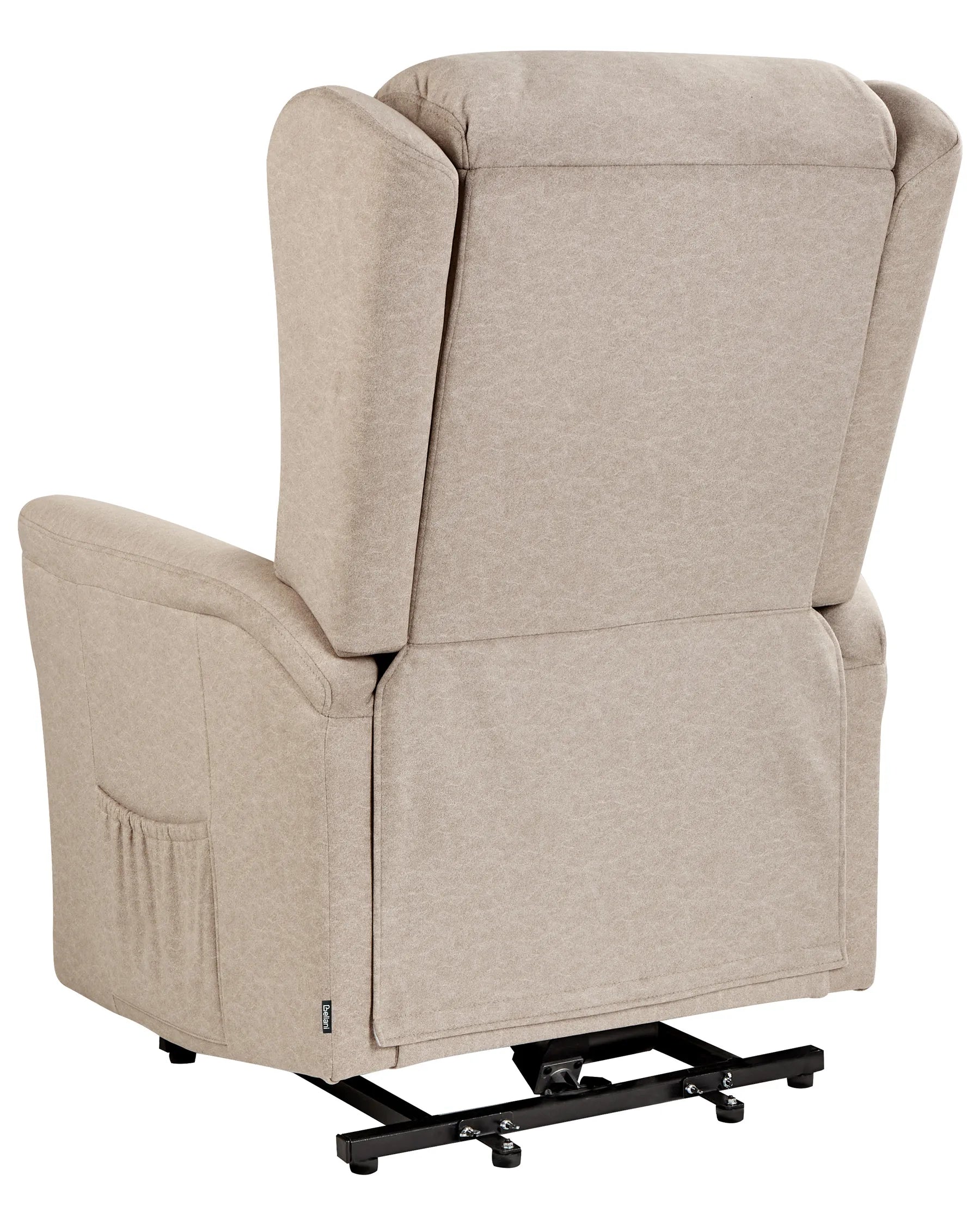 Electric Recliner Chair ELEGY With Footrest Fabric Taupe