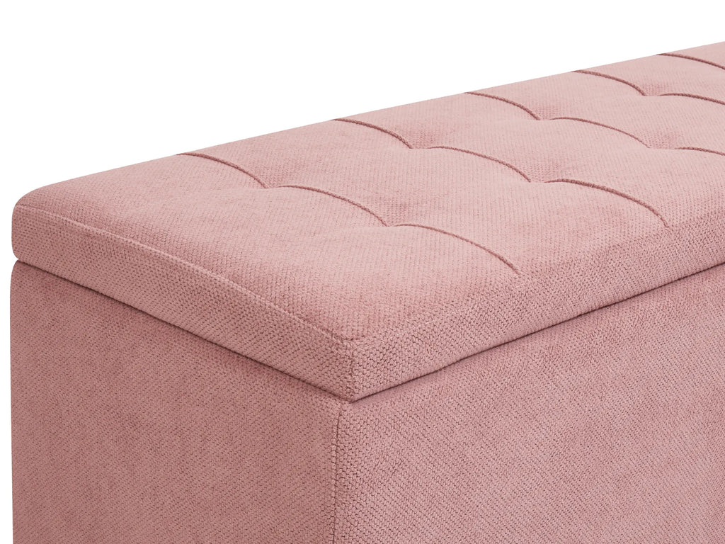 Storage Ottoman OREM Fabric Pink
