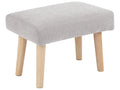 Footstool TAKOMA II Fabric Light Grey
