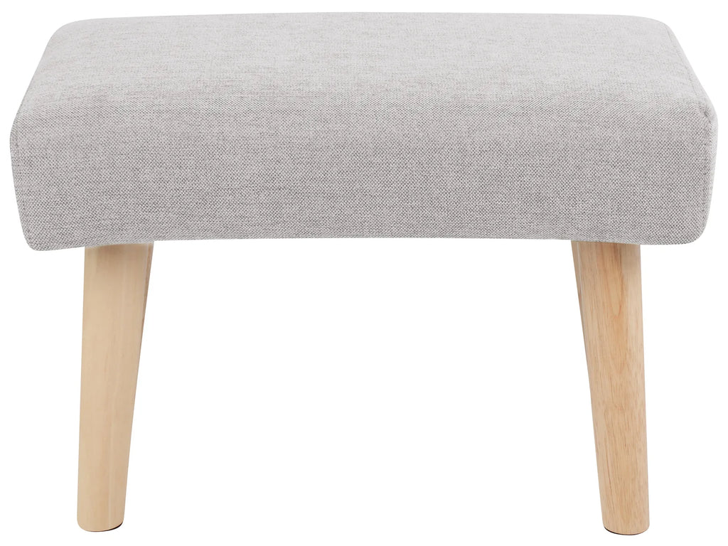 Footstool TAKOMA II Fabric Light Grey