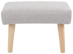 Footstool TAKOMA II Fabric Light Grey