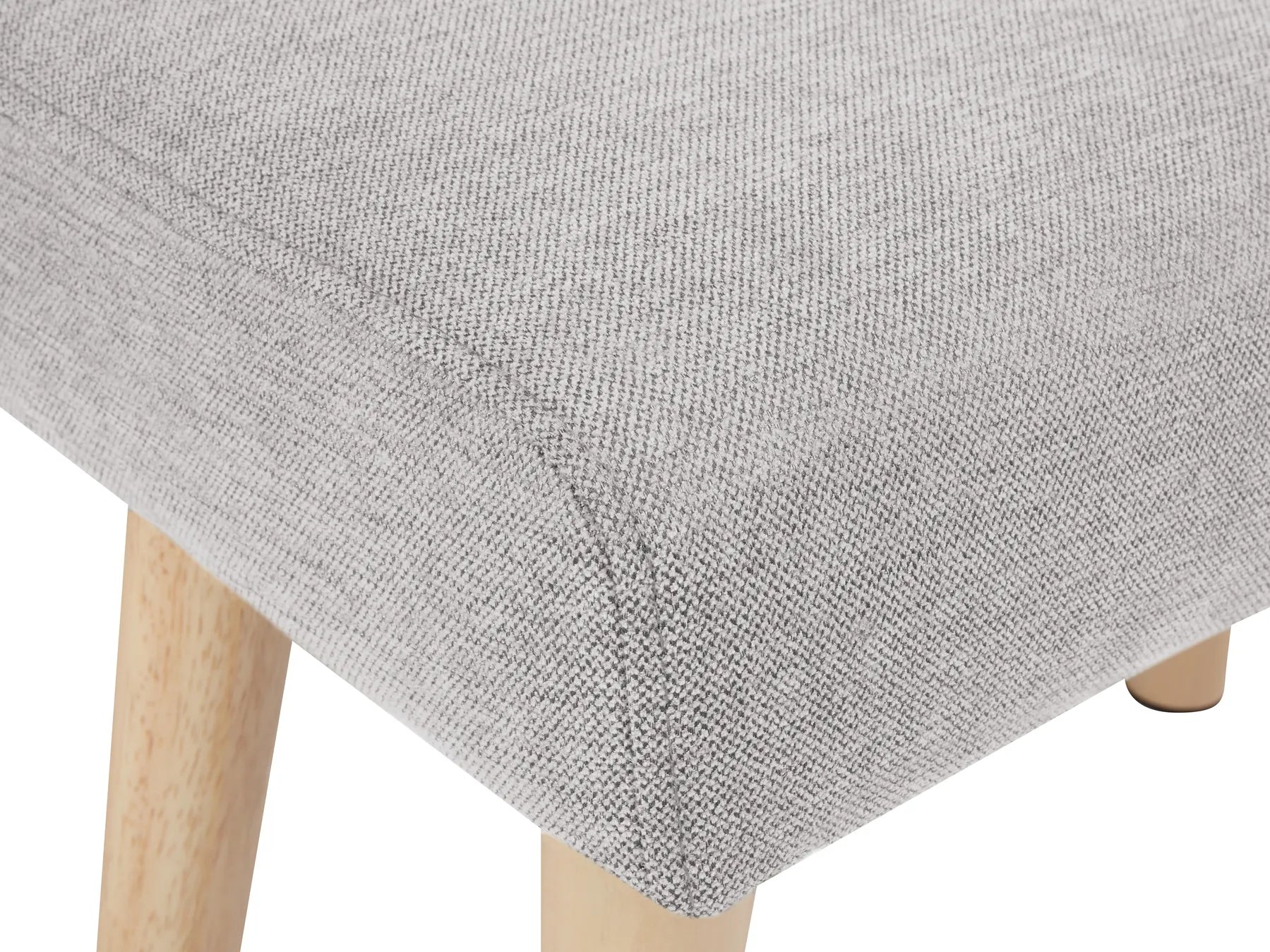 Footstool TAKOMA II Fabric Light Grey
