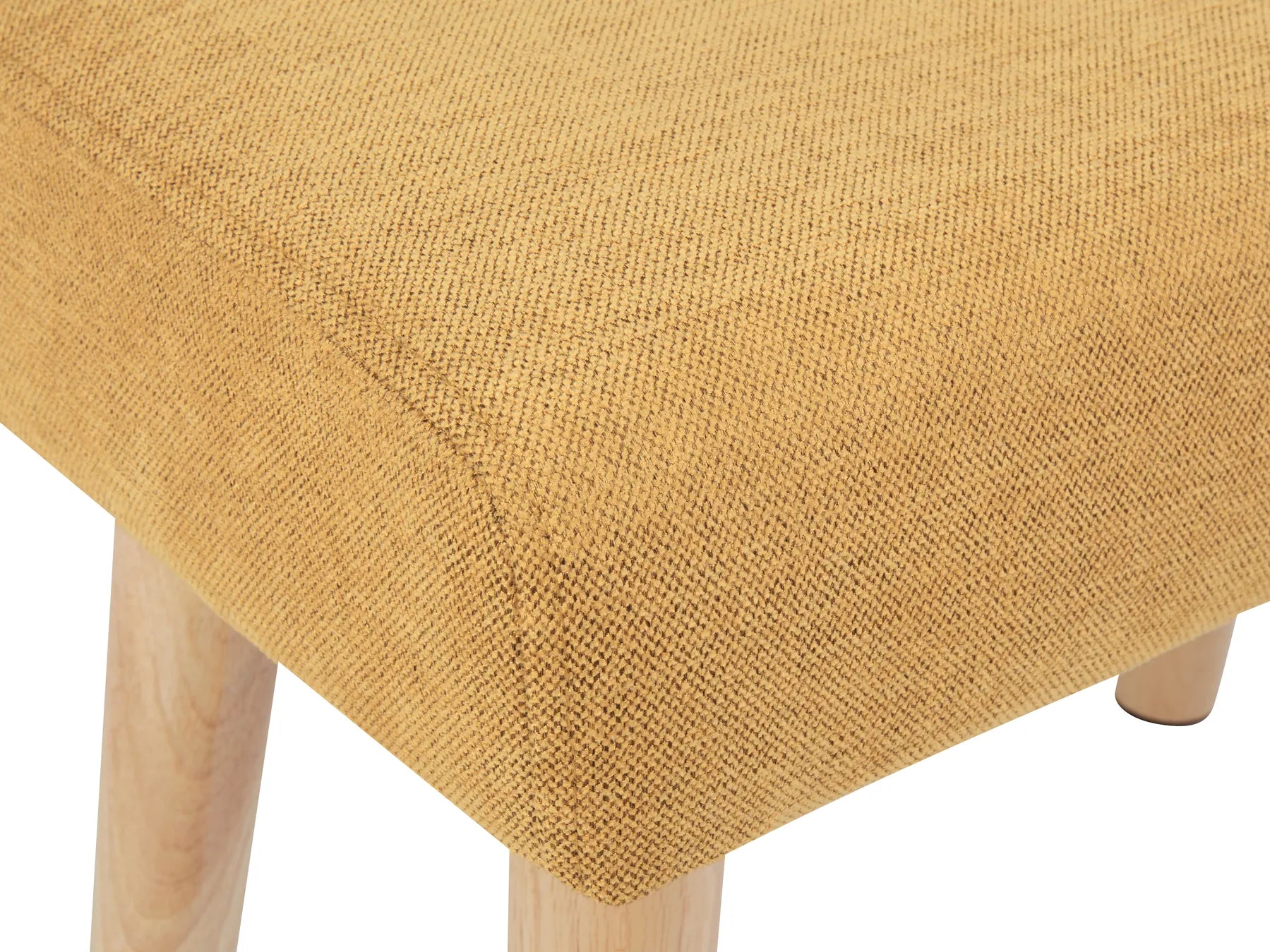 Footstool TAKOMA II Fabric Yellow