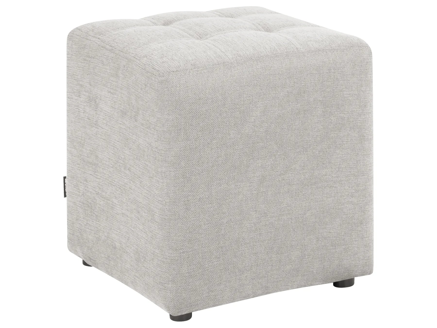 Pouffe KANSAS Fabric Light Grey