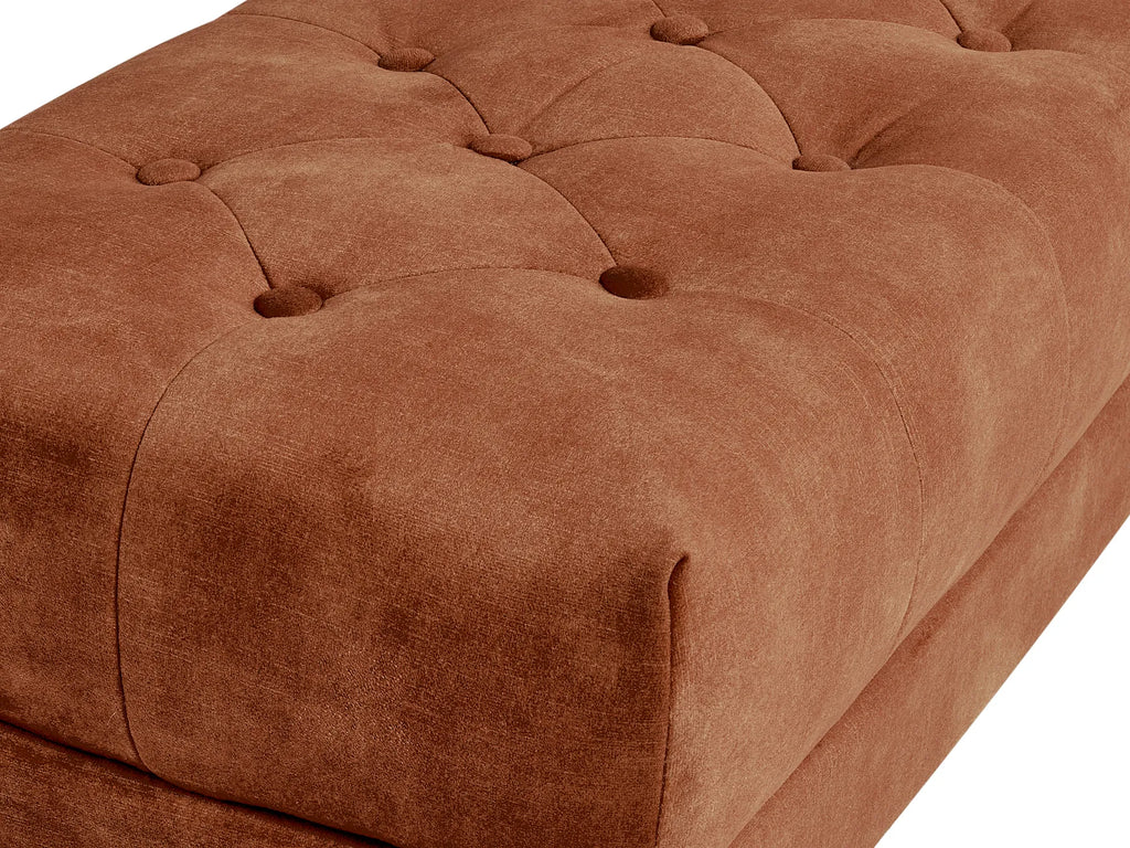 Bench ROSEVILLE Velvet Dark Red