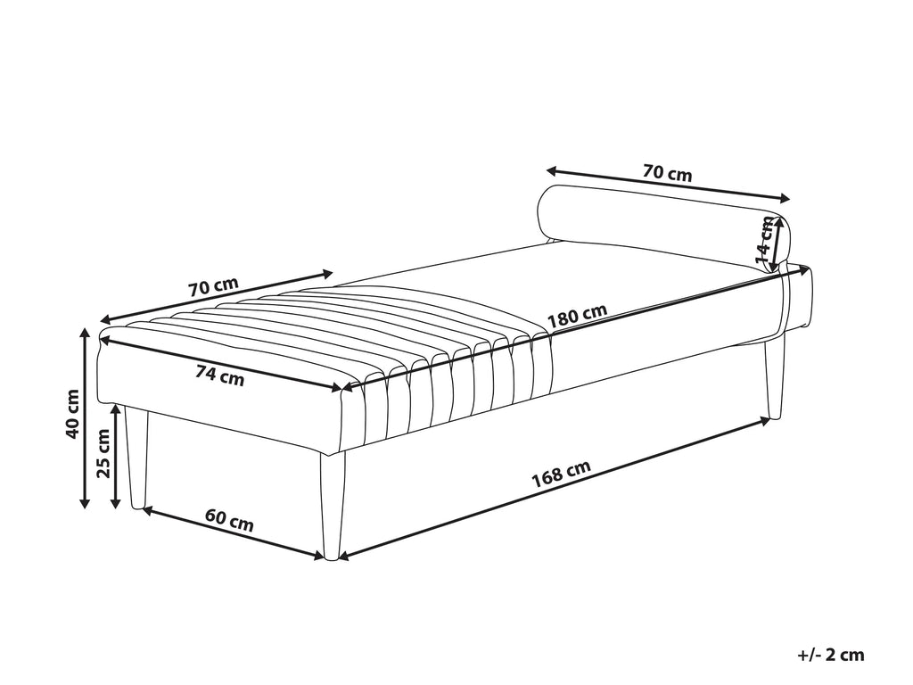 Chaise Longue MAURIAC Fabric Green