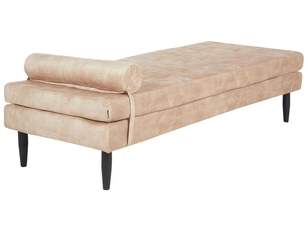 Chaise Longue USSEL Velvet Beige