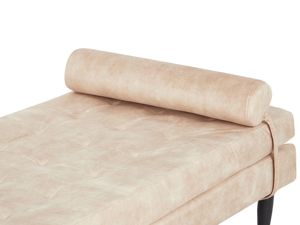 Chaise Longue USSEL Velvet Beige