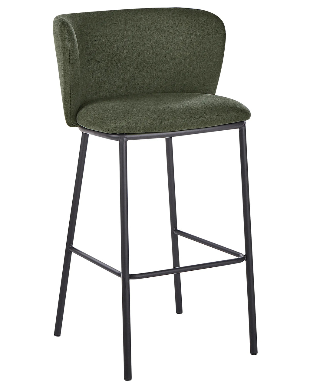 Set of 2 Bar Chairs MINA Dark Green