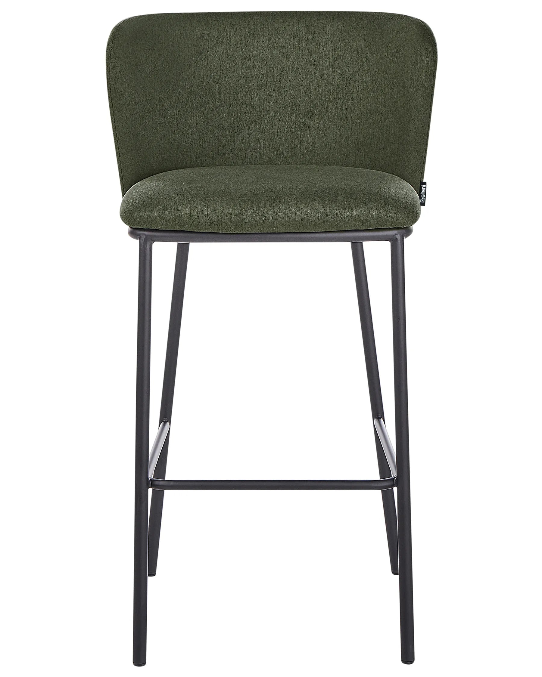 Set of 2 Bar Chairs MINA Dark Green