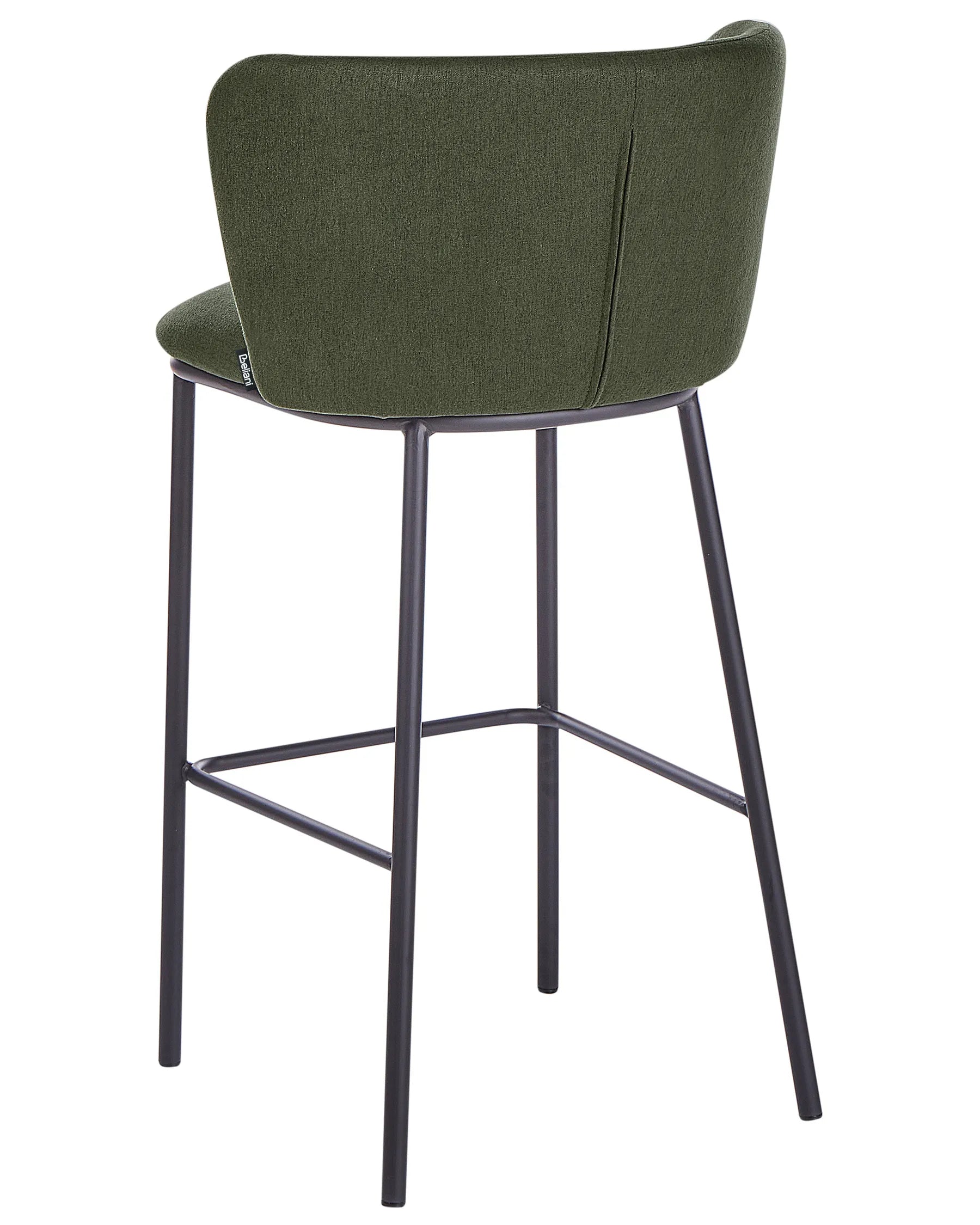 Set of 2 Bar Chairs MINA Dark Green