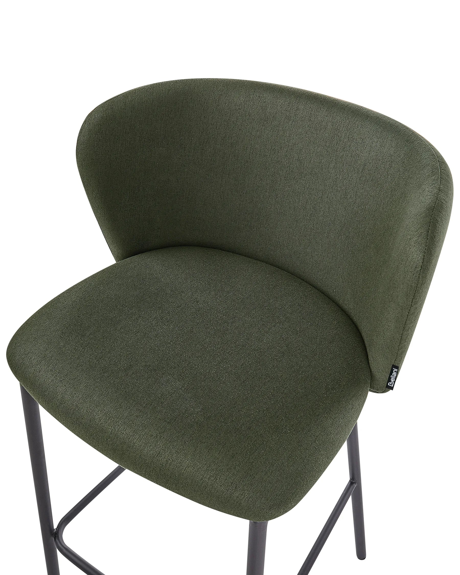 Set of 2 Bar Chairs MINA Dark Green