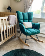 Rocking Chair OULU Fabric Emerald Green