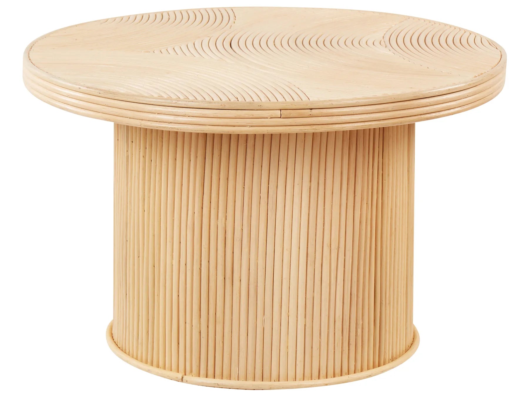 Set of 2 Coffee Tables ILIOS Rattan Natural