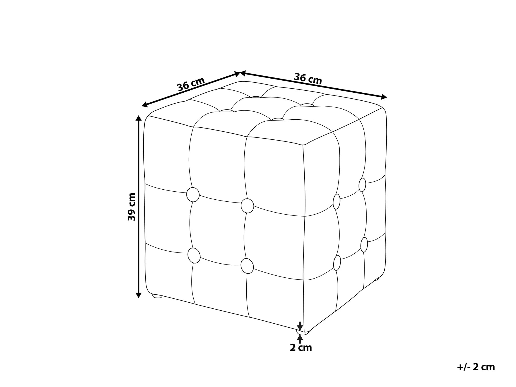 Pouffe WISCONSIN Velvet Blue