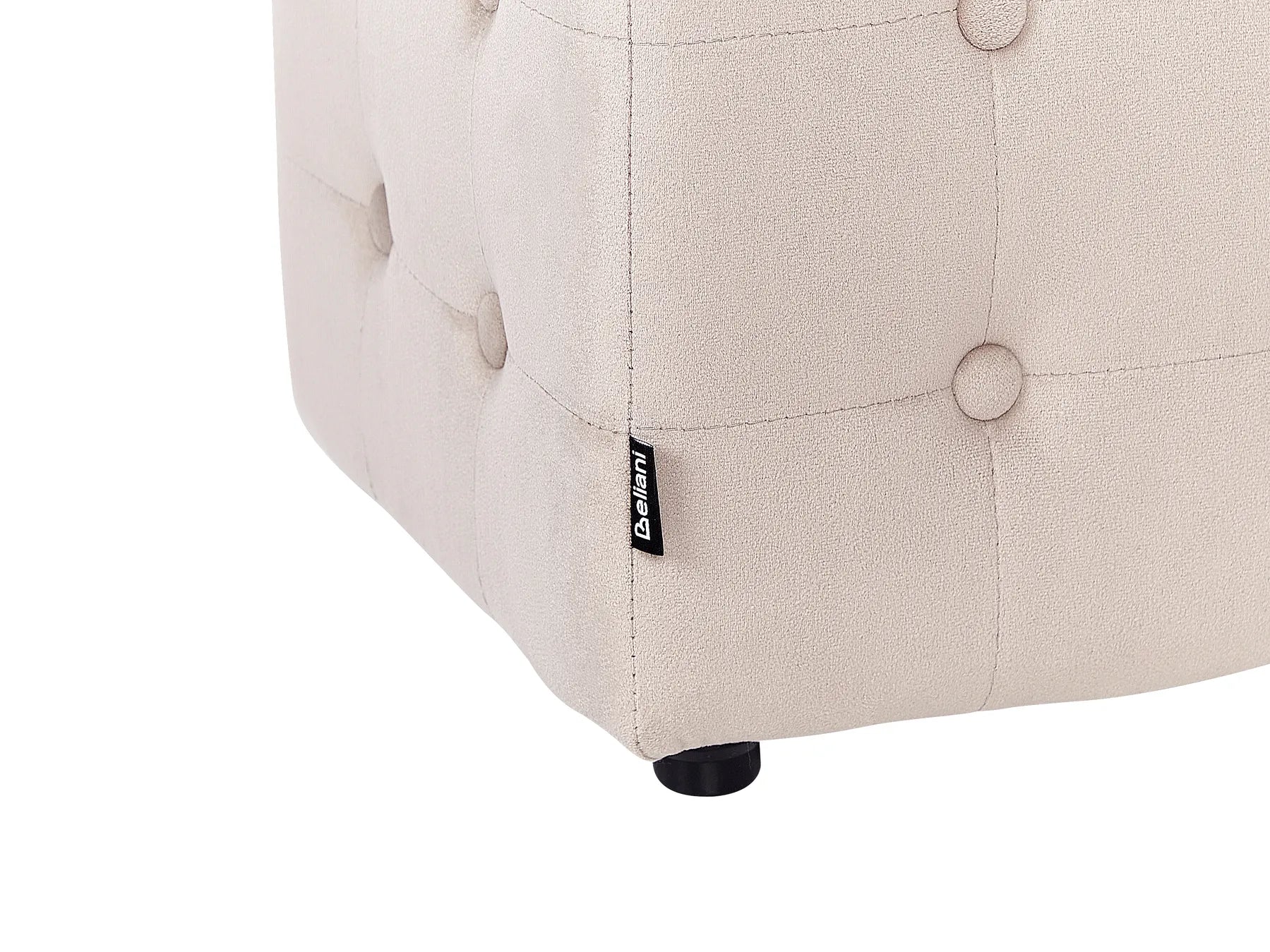 Pouffe WISCONSIN Velvet Light Beige