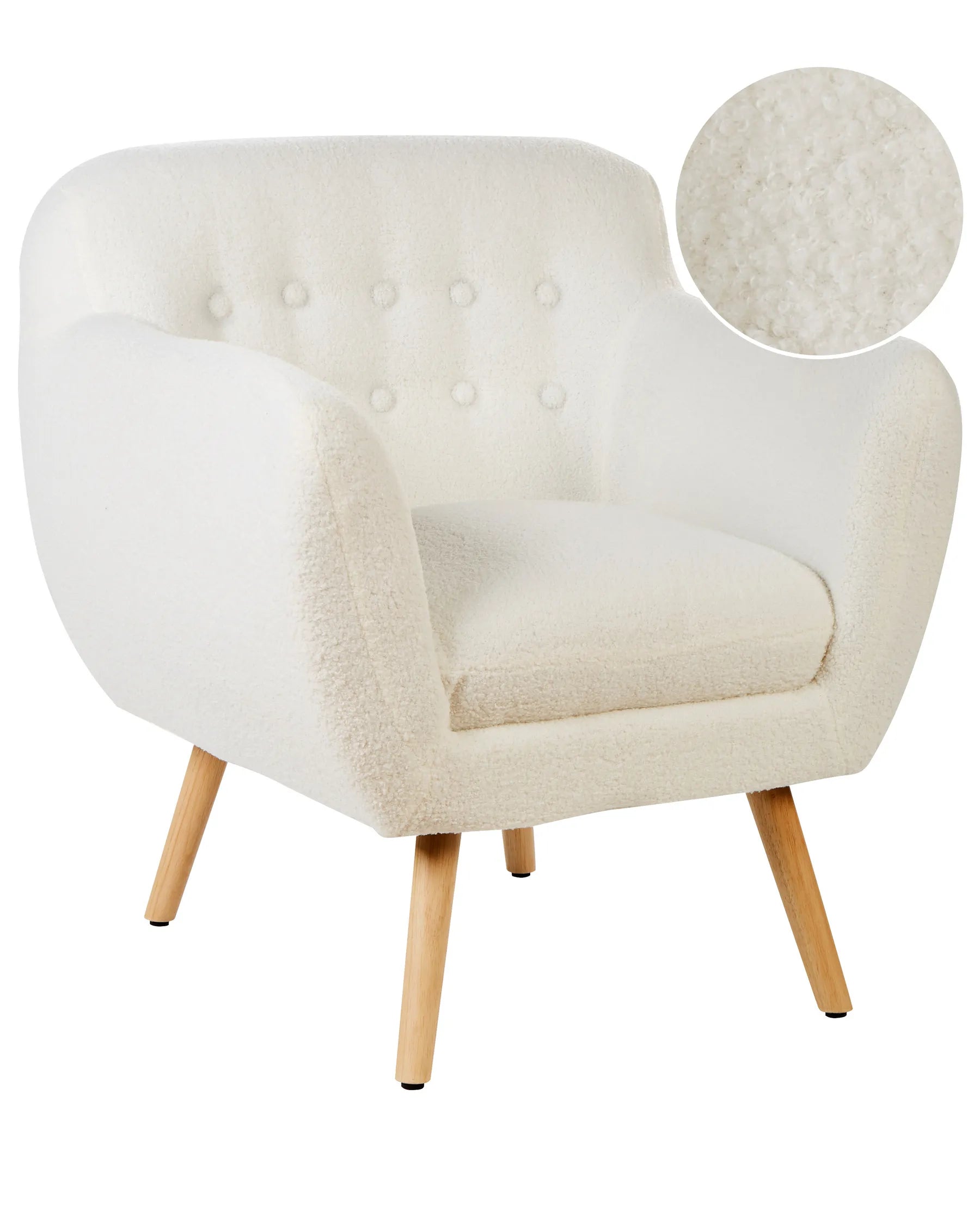 Armchair MELBY Boucle White