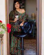 Set of 2 Bar Chairs VALETTA Faux Leather Swivel Black