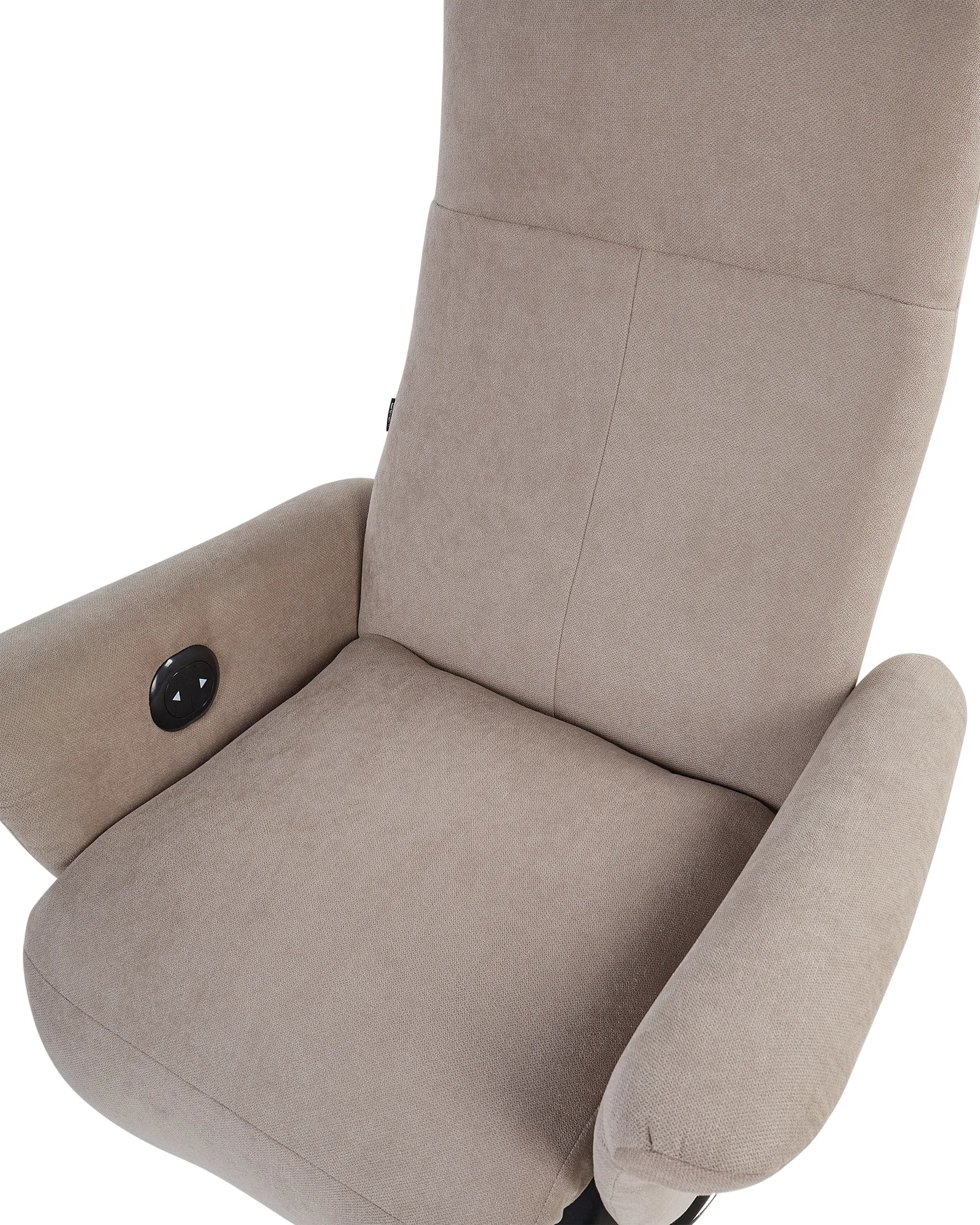 Recliner Chair PRIME With Footrest Fabric Taupe