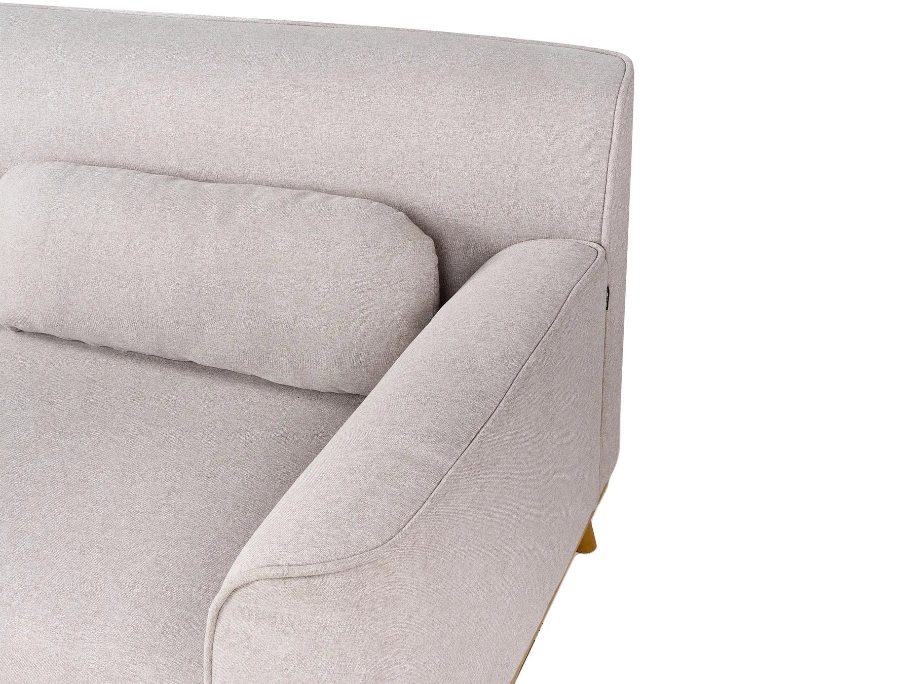 Corner Sofa 3 Seater SIMOS Fabric Light Grey Left Hand