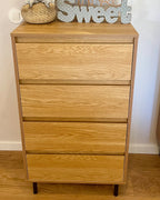 4 Drawer Chest NIKEA Light Brown