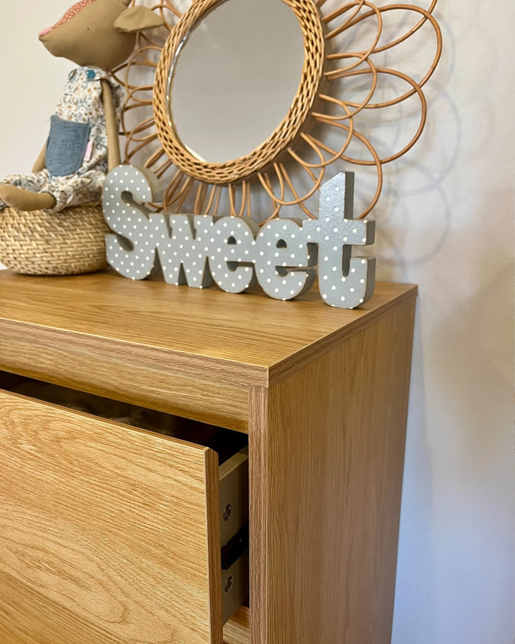 4 Drawer Chest NIKEA Light Brown