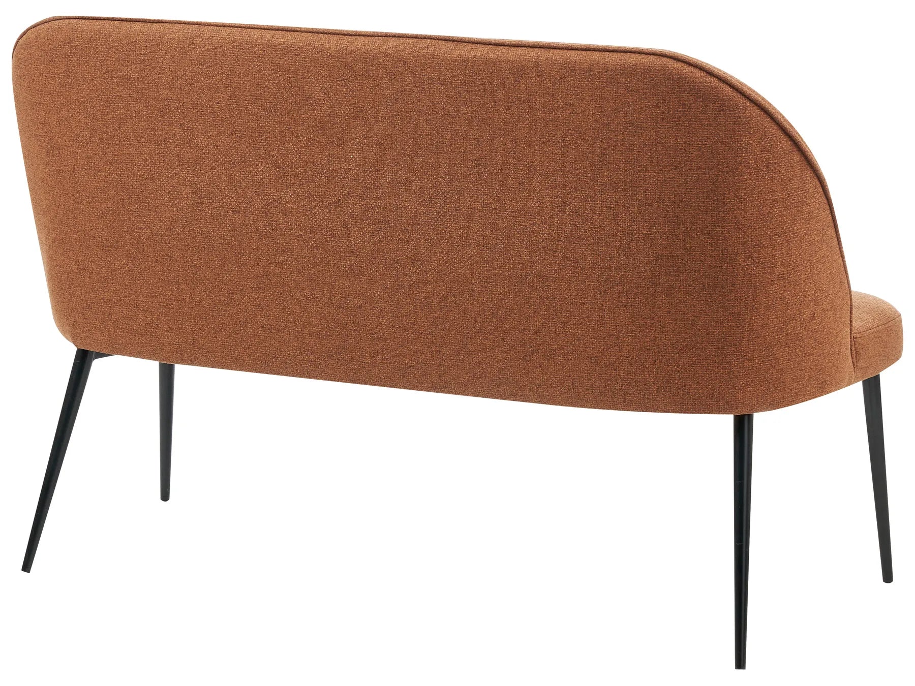 Upholstered Bench 2 Seater OSBY Fabric Brown