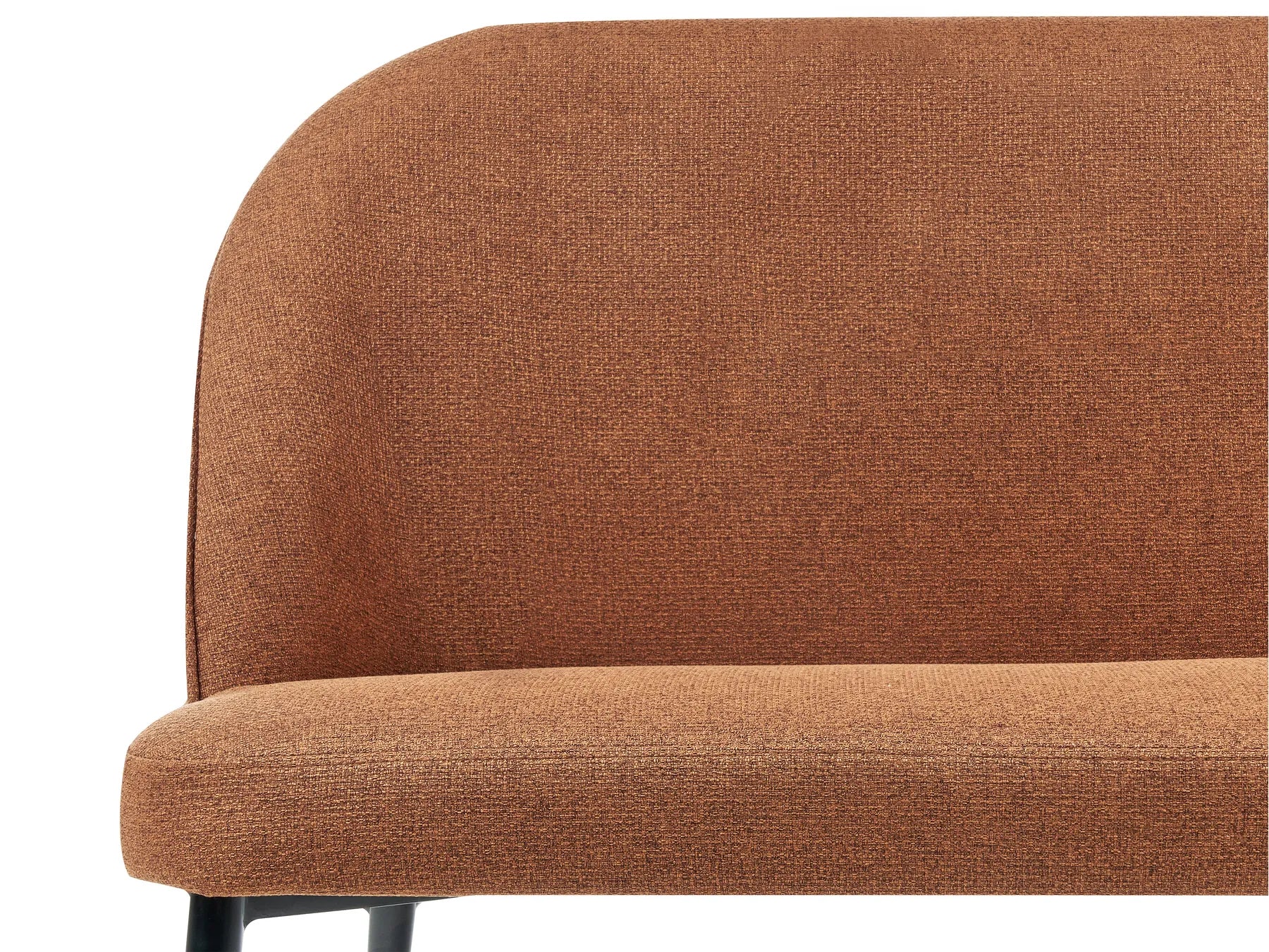 Upholstered Bench 2 Seater OSBY Fabric Brown