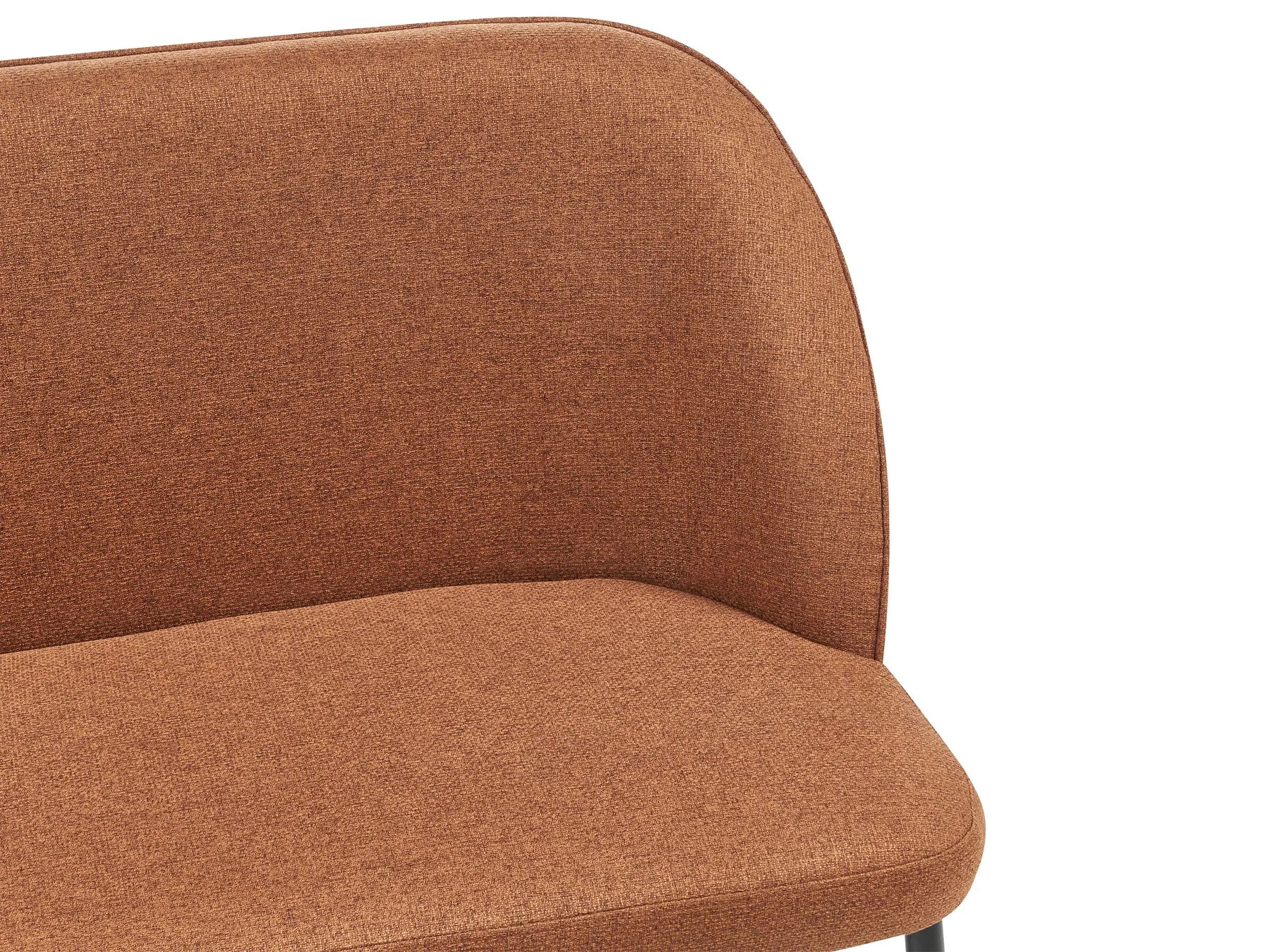 Upholstered Bench 2 Seater OSBY Fabric Brown