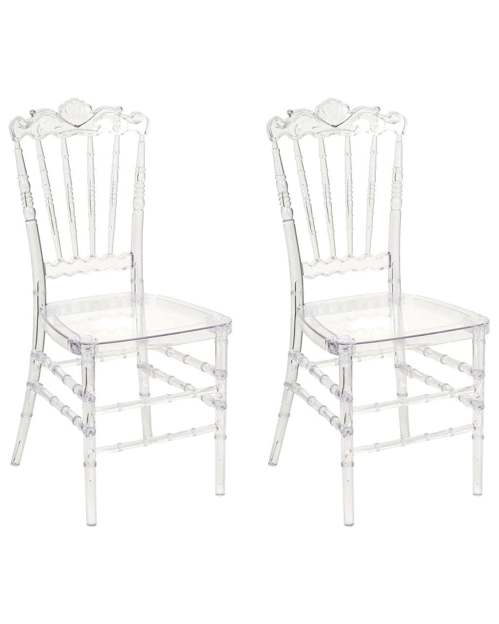 Set of 2 Dining Chairs MENDON Transparent