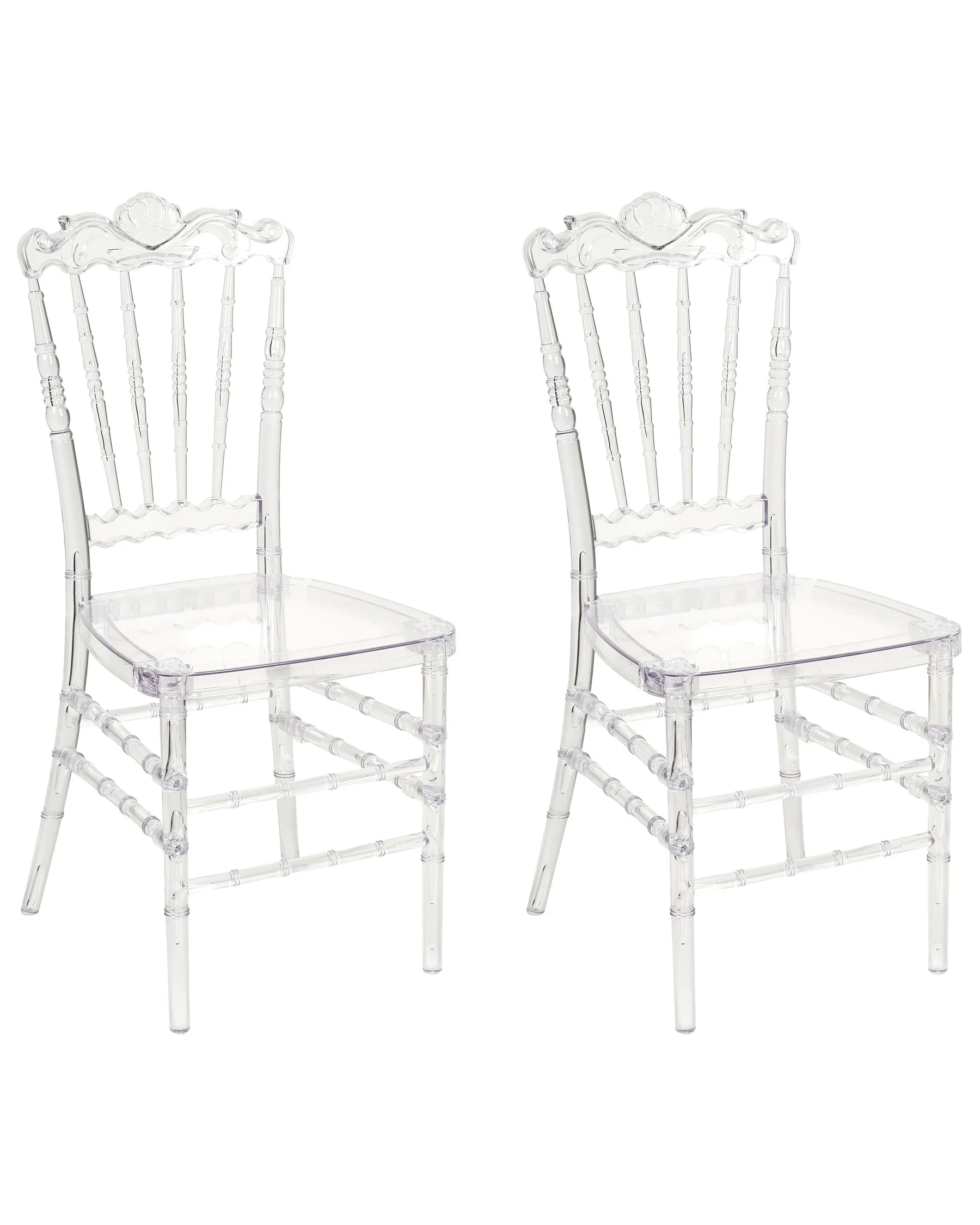 Set of 2 Dining Chairs MENDON Transparent