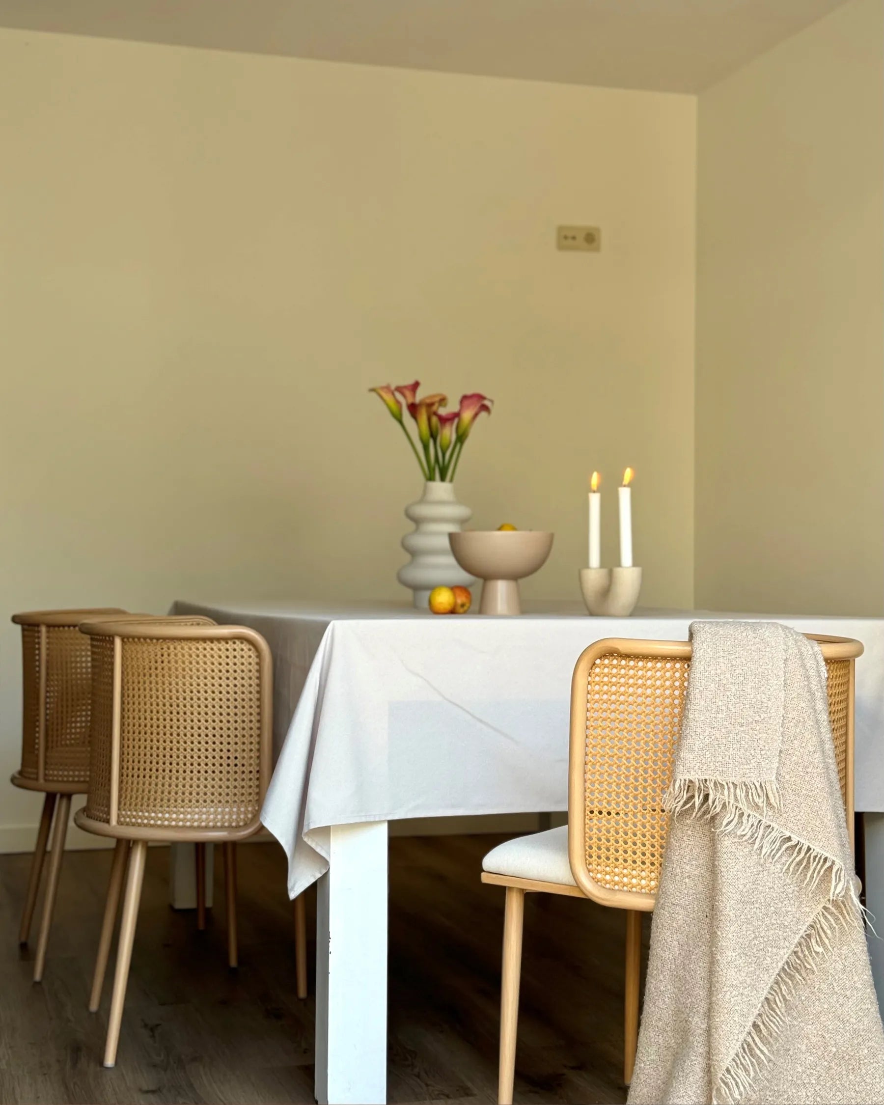 Set of 2 Dining Chairs Metal Light Brown