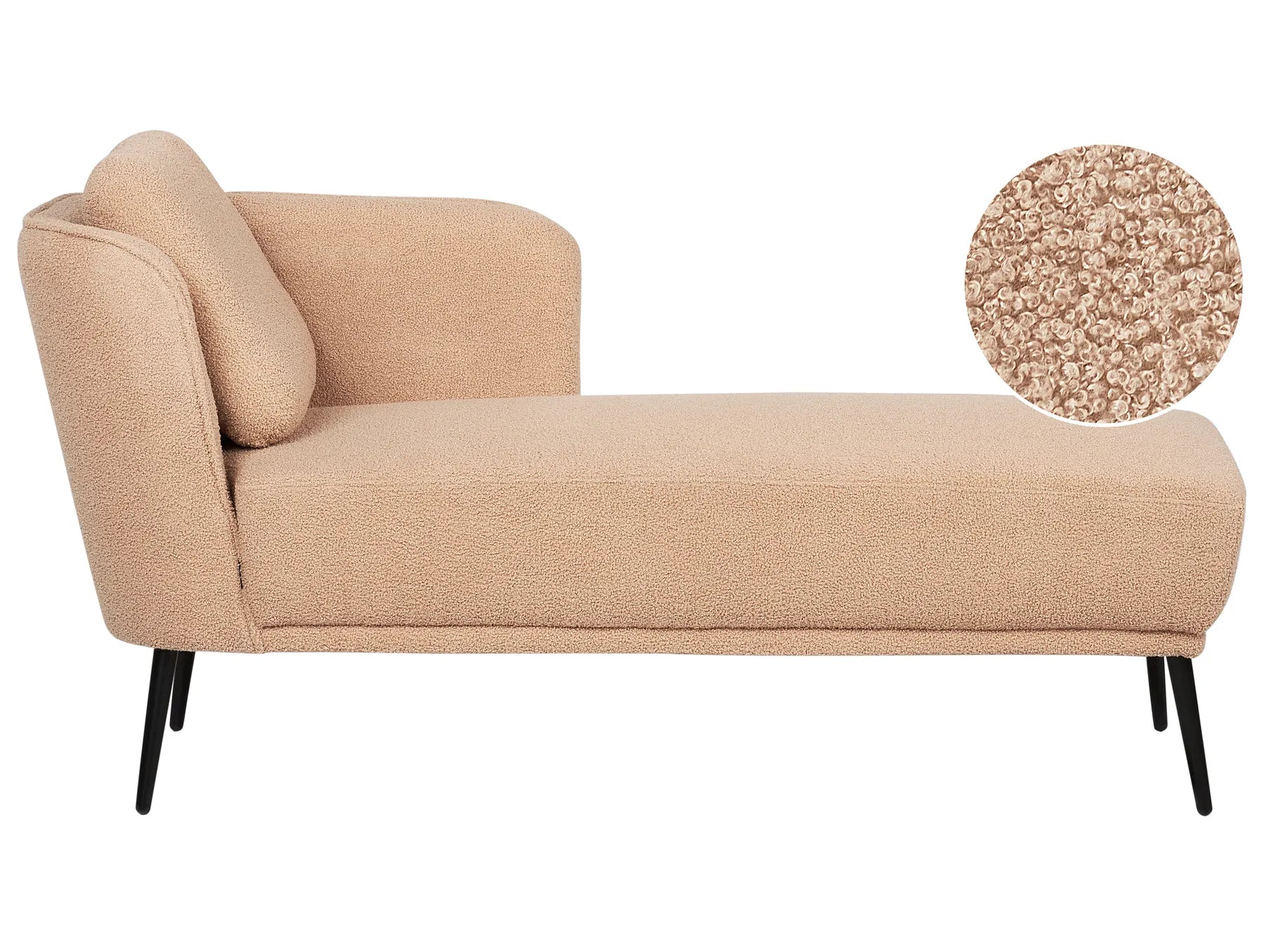 Left-Hand Chaise Lounge ARTHEZE Boucle Beige