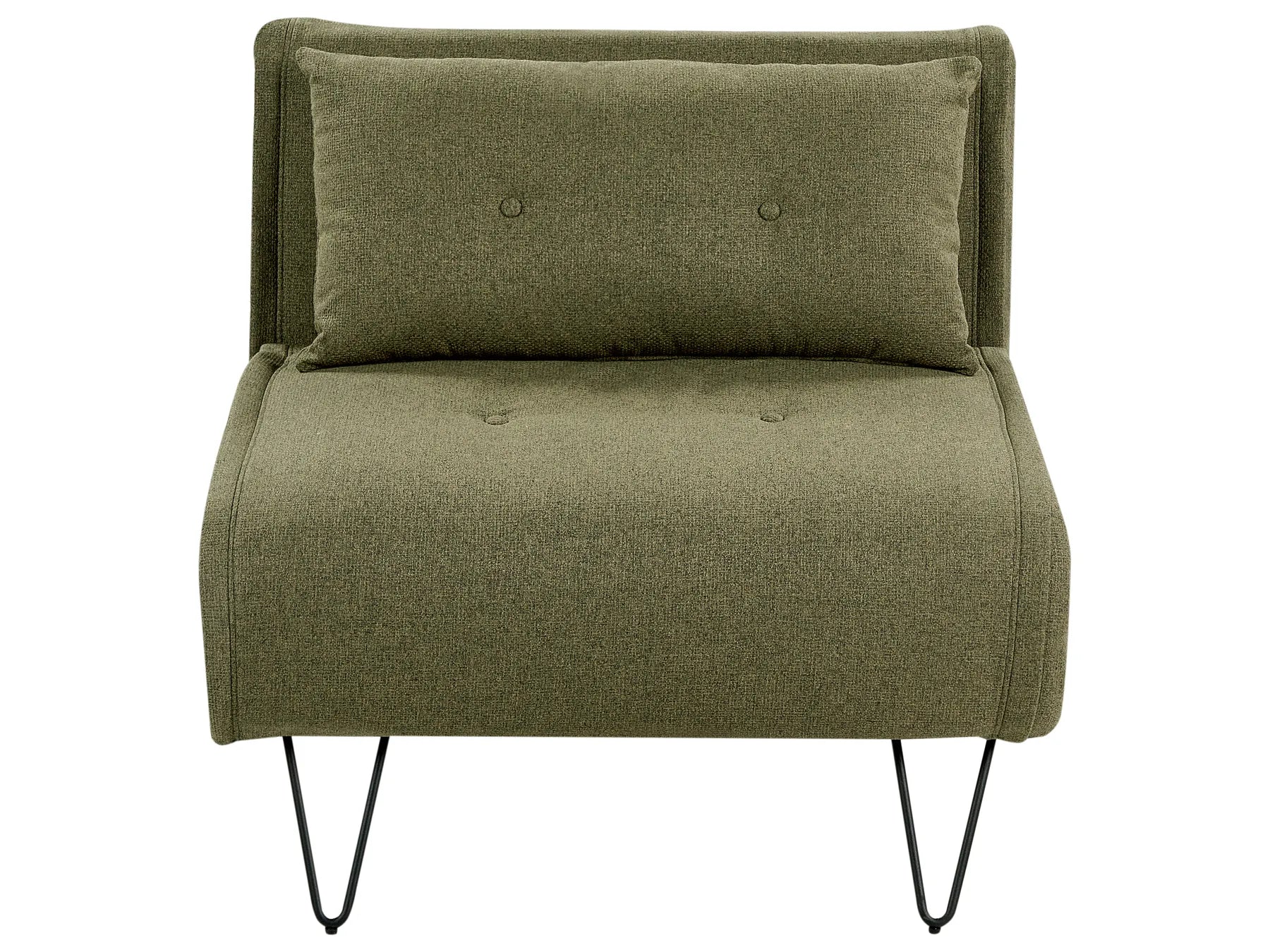 Single Sofa Bed VESTFOLD Fabric Olive Green