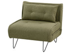 Single Sofa Bed VESTFOLD Fabric Olive Green