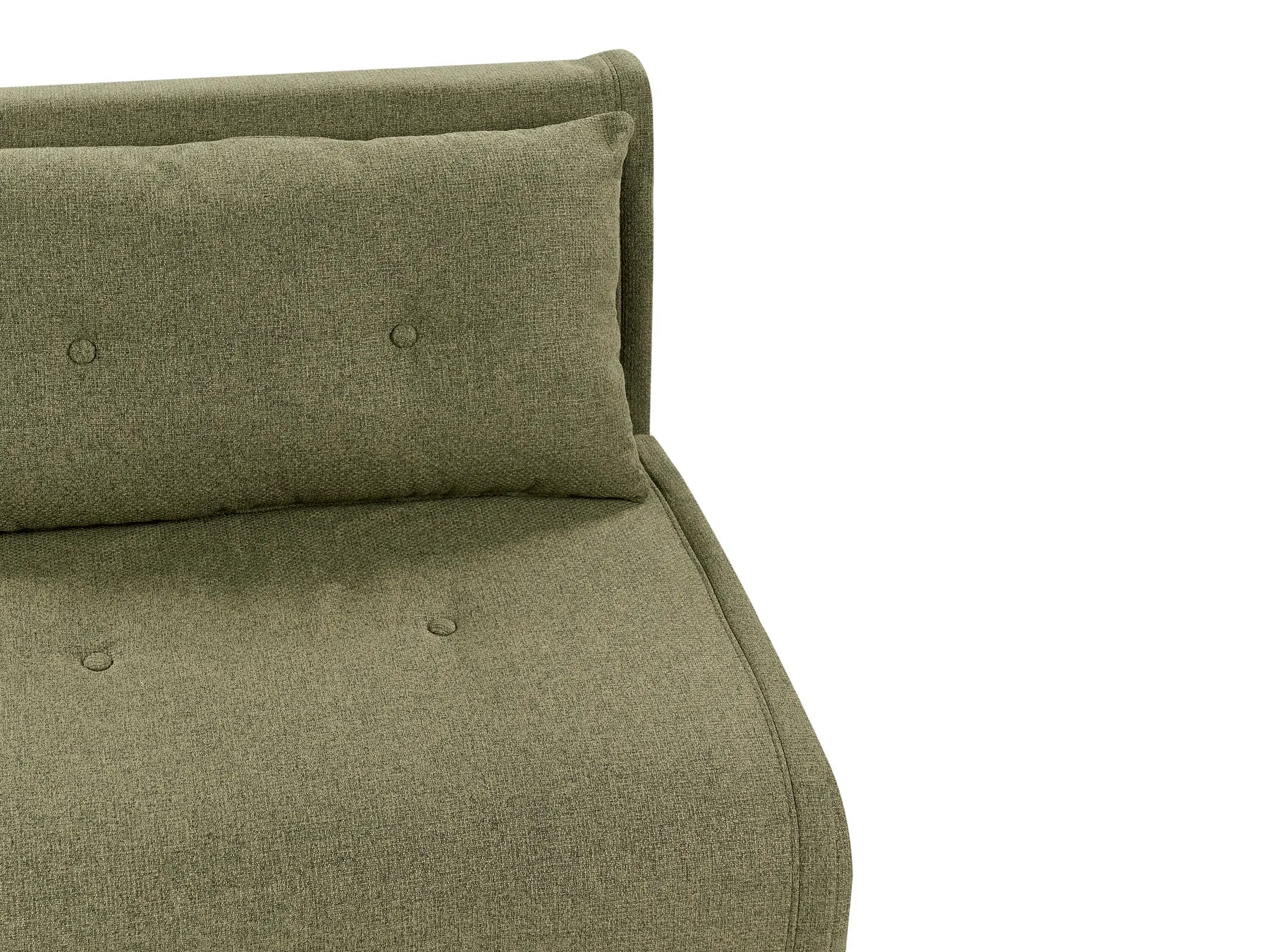 Single Sofa Bed VESTFOLD Fabric Olive Green