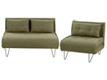 Living Room Set 3 Seater VESTFOLD Fabric Olive Green